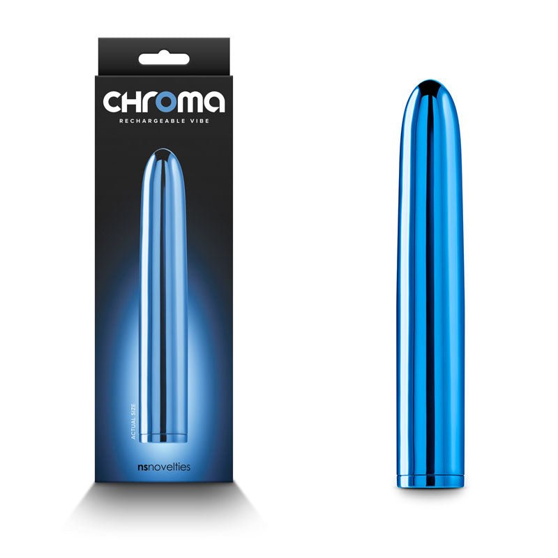 Buy Chroma - Blue - Metallic Blue 17 cm USB Rechargeable Vibrator at NZ’s Mega Adult Toys Store. Discover premium sex toys with discreet shipping at the best price in NZ