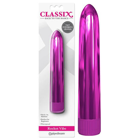 Buy Classix Rocket Vibe - Metallic Pink 17.8 cm (7'') Vibrator at NZ’s Mega Adult Toys Store. Discover premium sex toys with discreet shipping at the best price in NZ