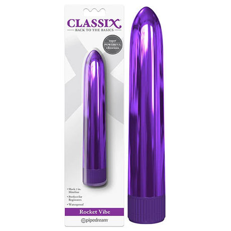 Buy Classix Rocket Vibe - Metallic Purple 17.8 cm (7'') Vibrator at NZ’s Mega Adult Toys Store. Discover premium sex toys with discreet shipping at the best price in NZ