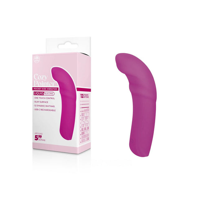 Buy Cozy Pointer - Pink - Pink 12.7 cm USB Rechargeable Curved Mini Vibrator at NZ’s Mega Adult Toys Store. Discover premium sex toys with discreet shipping at the best price in NZ