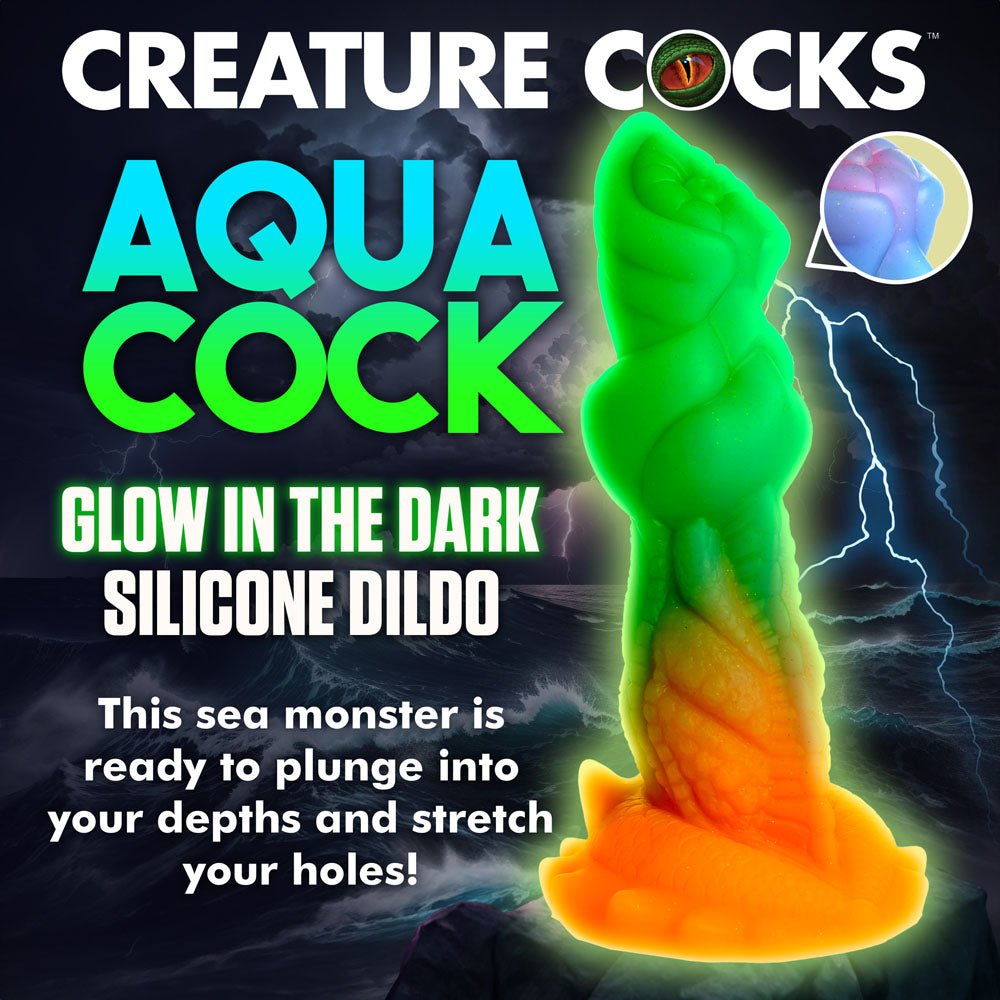 Buy Creature Cocks Aqua - Cock - Glow in Dark Multi - Coloured 19.3 cm Fantasy Dildo at NZ’s Mega Adult Toys Store. Discover premium sex toys with discreet shipping at the best price in NZ