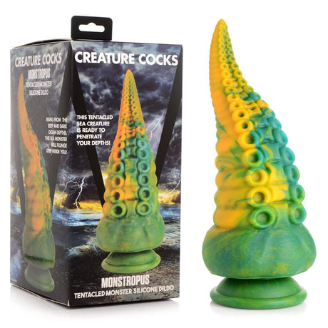 Buy Creature Cocks Monstropus Tentacled Monster Silicone Dildo - Green/Yellow 21.6 cm Fantasy Dildo at NZ’s Mega Adult Toys Store. Discover premium sex toys with discreet shipping at the best price in NZ