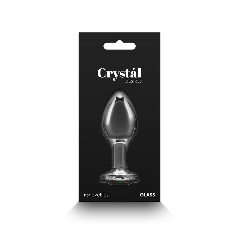 Buy Crystal Desires - Rainbow Gem - Medium - Clear Glass 8.4 cm Butt Plug with Rainbow Gem Base at NZ’s Mega Adult Toys Store. Discover premium sex toys with discreet shipping at the best price in NZ