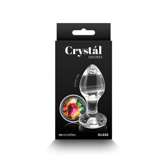 Buy Crystal Desires - Rainbow Gem - Medium - Clear Glass 8.4 cm Butt Plug with Rainbow Gem Base at NZ’s Mega Adult Toys Store. Discover premium sex toys with discreet shipping at the best price in NZ