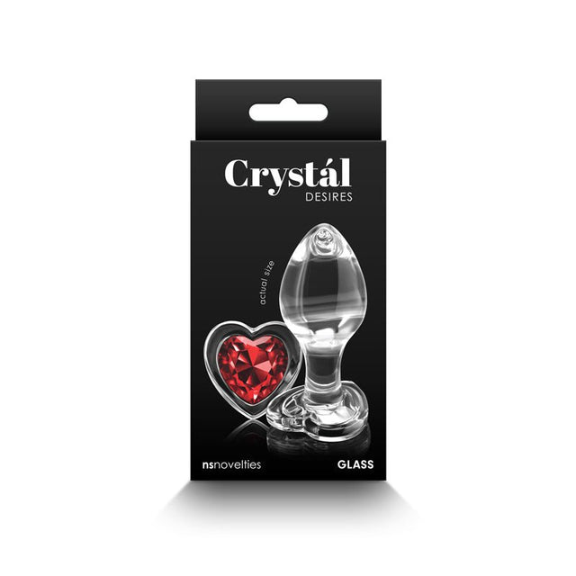 Buy Crystal Desires - Red Heart - Medium - Clear Glass 8.4 cm Butt Plug with Red Heart Gem Base at NZ’s Mega Adult Toys Store. Discover premium sex toys with discreet shipping at the best price in NZ