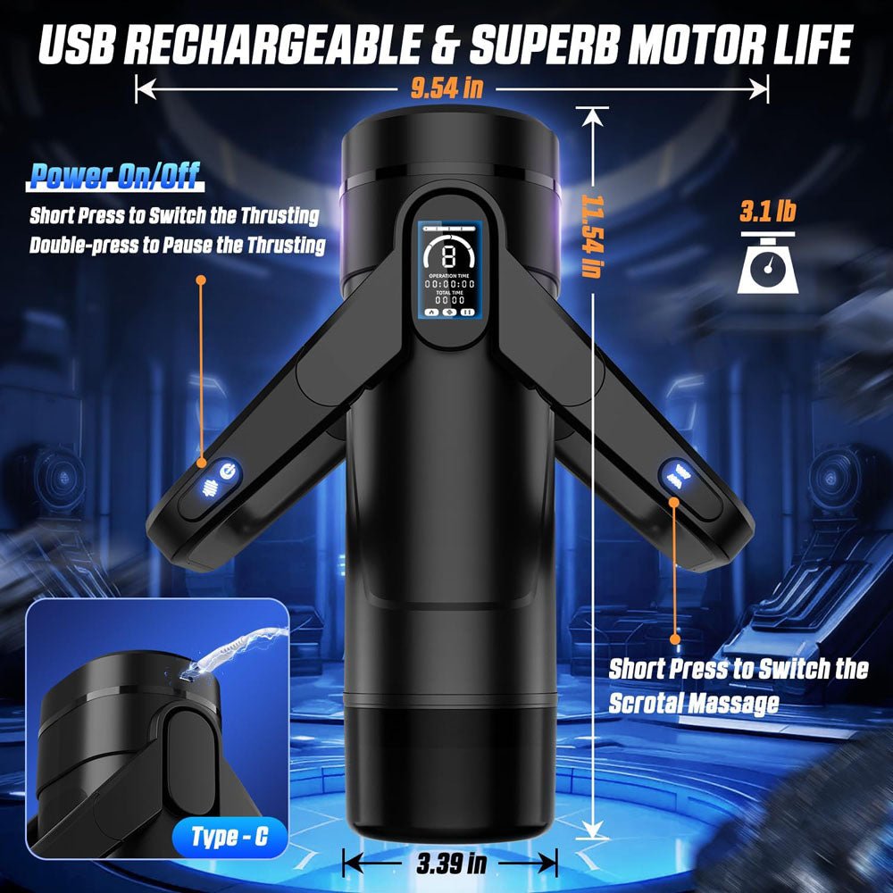 Buy CyberSkin The Wing - Black USB Rechargeable Thrusting & Massaging Auto Masturbator with Heater at NZ’s Mega Adult Toys Store. Discover premium sex toys with discreet shipping at the best price in NZ