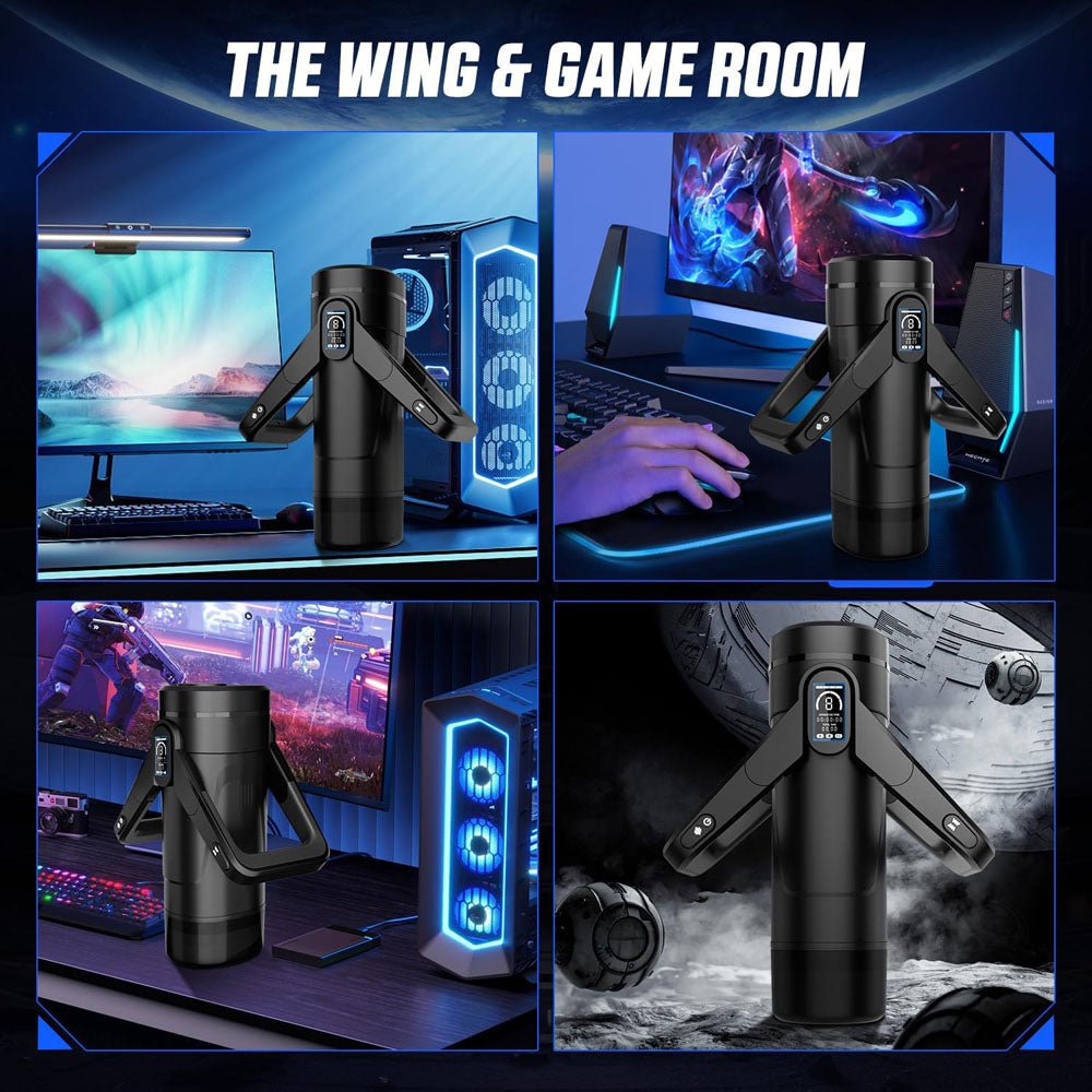 Buy CyberSkin The Wing - Black USB Rechargeable Thrusting & Massaging Auto Masturbator with Heater at NZ’s Mega Adult Toys Store. Discover premium sex toys with discreet shipping at the best price in NZ