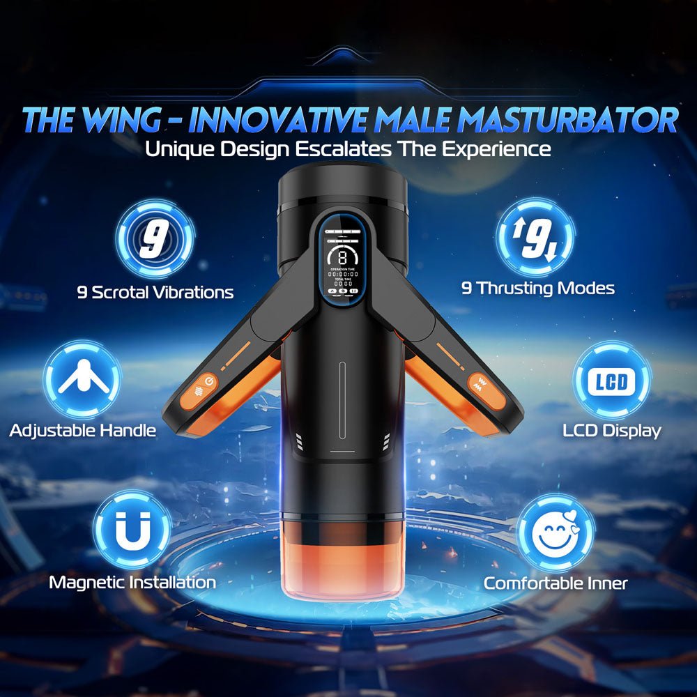 Buy CyberSkin The Wing - Black USB Rechargeable Thrusting & Massaging Auto Masturbator with Heater at NZ’s Mega Adult Toys Store. Discover premium sex toys with discreet shipping at the best price in NZ