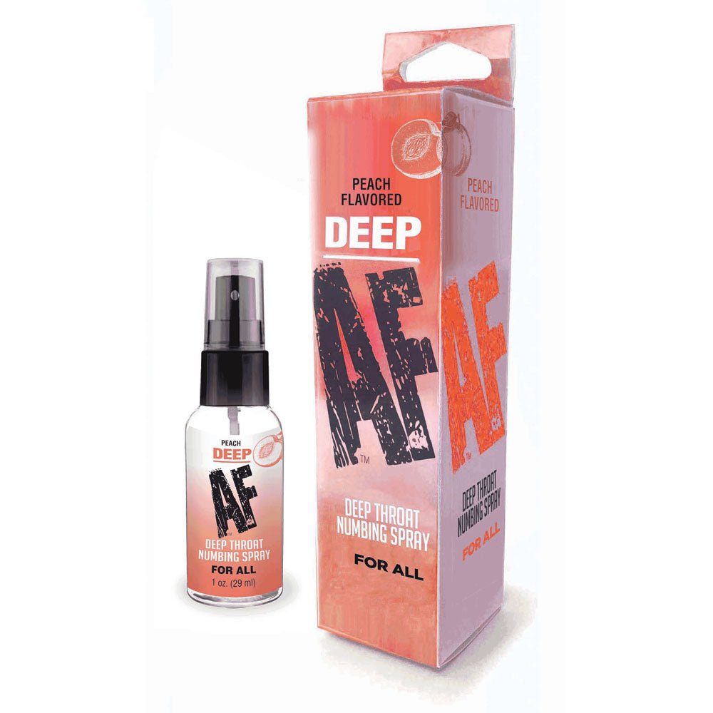 Buy Deep AF - Peach - Peach Flavoured Deep Throat Spray - 29 ml at NZ’s Mega Adult Toys Store. Discover premium sex toys with discreet shipping at the best price in NZ