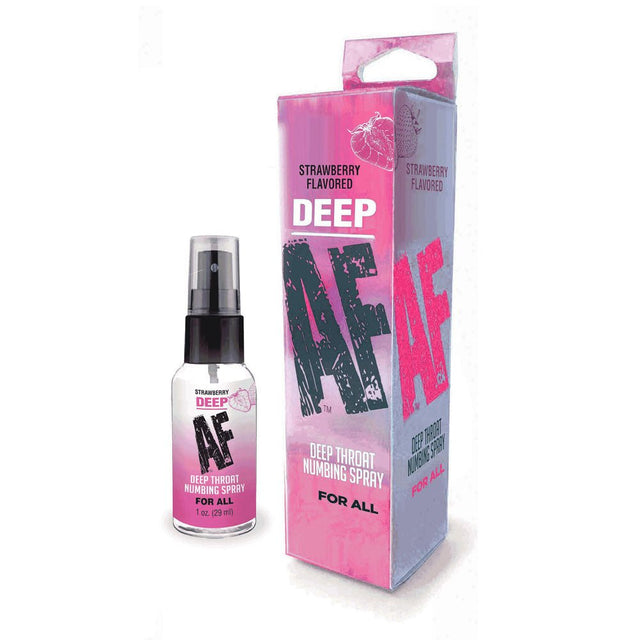 Buy Deep AF - Strawberry - Strawberry Flavoured Deep Throat Spray - 29 ml at NZ’s Mega Adult Toys Store. Discover premium sex toys with discreet shipping at the best price in NZ