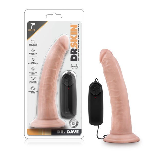 Buy Dr. Skin Dr. Dave - Flesh 17.8 cm (7'') Vibrating Dong at NZ’s Mega Adult Toys Store. Discover premium sex toys with discreet shipping at the best price in NZ