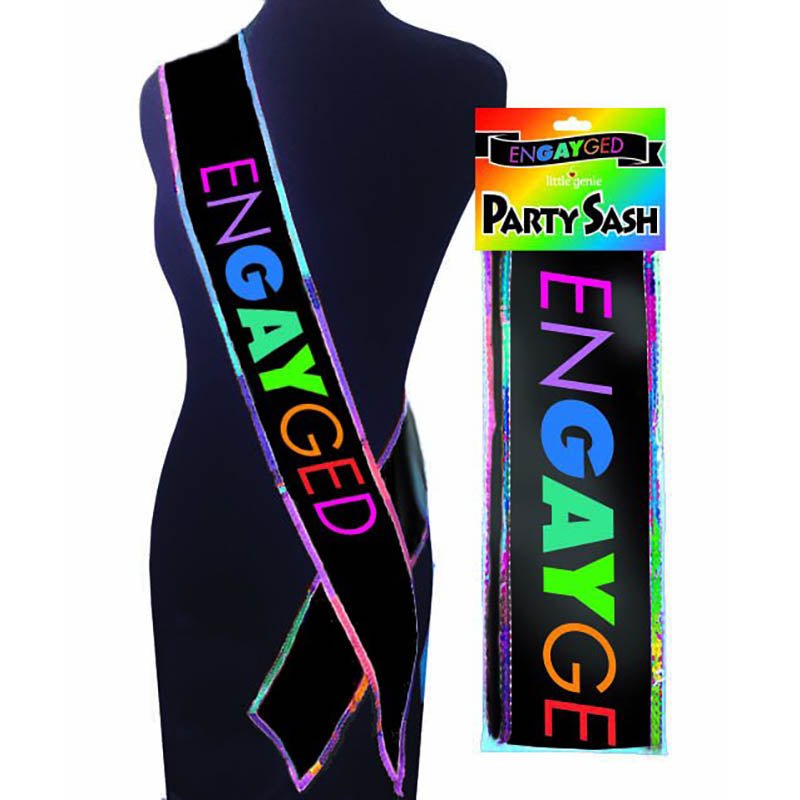 Buy EnGAYged Sash - Novelty Sash at NZ’s Mega Adult Toys Store. Discover premium sex toys with discreet shipping at the best price in NZ