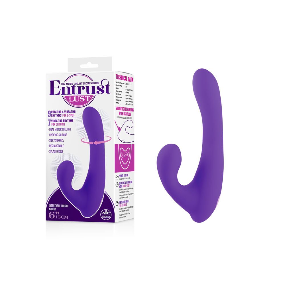 Buy Entrust With Lust - Purple 15 cm USB Rechargeable Rotating Rabbit Vibrator at NZ’s Mega Adult Toys Store. Discover premium sex toys with discreet shipping at the best price in NZ