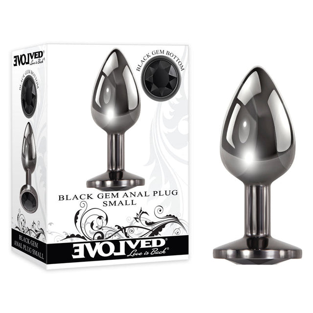 Buy Evolved Black Gem Anal Plug - Small - Metallic 7.1 cm Small Butt Plug with Black Gem Base at NZ’s Mega Adult Toys Store. Discover premium sex toys with discreet shipping at the best price in NZ