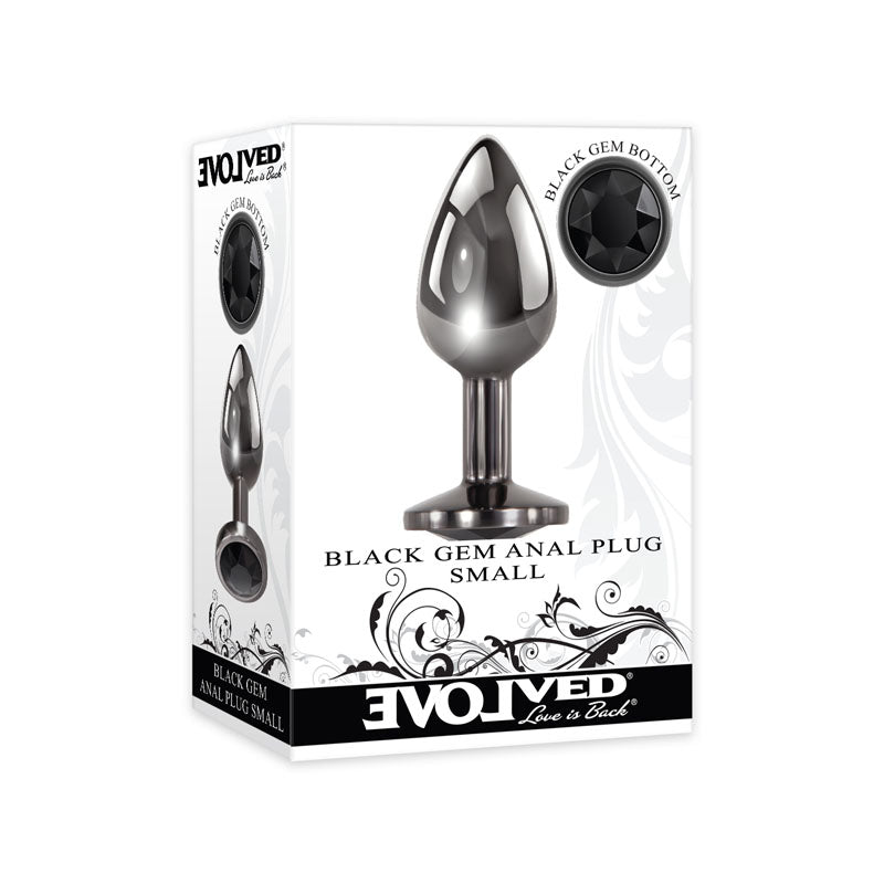 Buy Evolved Black Gem Anal Plug - Small - Metallic 7.1 cm Small Butt Plug with Black Gem Base at NZ’s Mega Adult Toys Store. Discover premium sex toys with discreet shipping at the best price in NZ