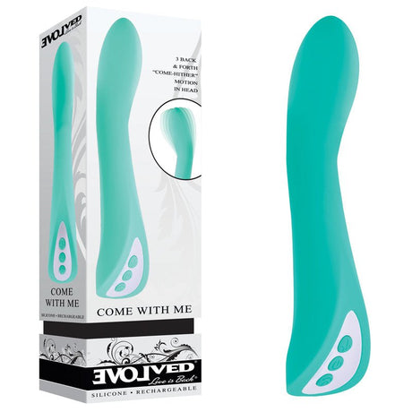 Buy Evolved COME WITH ME - Teal 20.3 cm USB Rechargeable Vibrator with Flicking Head at NZ’s Mega Adult Toys Store. Discover premium sex toys with discreet shipping at the best price in NZ