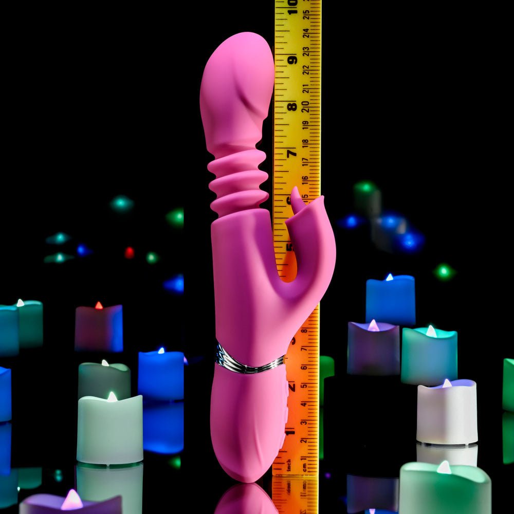 Buy Evolved PINK DRAGON - Pink 24.2 cm USB Rechargeable Thrusting Rabbit Vibrator at NZ’s Mega Adult Toys Store. Discover premium sex toys with discreet shipping at the best price in NZ