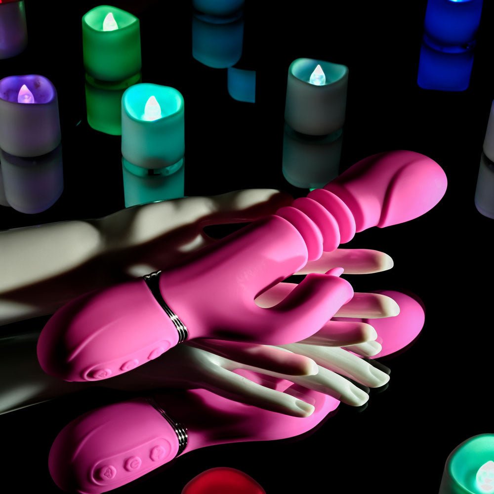 Buy Evolved PINK DRAGON - Pink 24.2 cm USB Rechargeable Thrusting Rabbit Vibrator at NZ’s Mega Adult Toys Store. Discover premium sex toys with discreet shipping at the best price in NZ