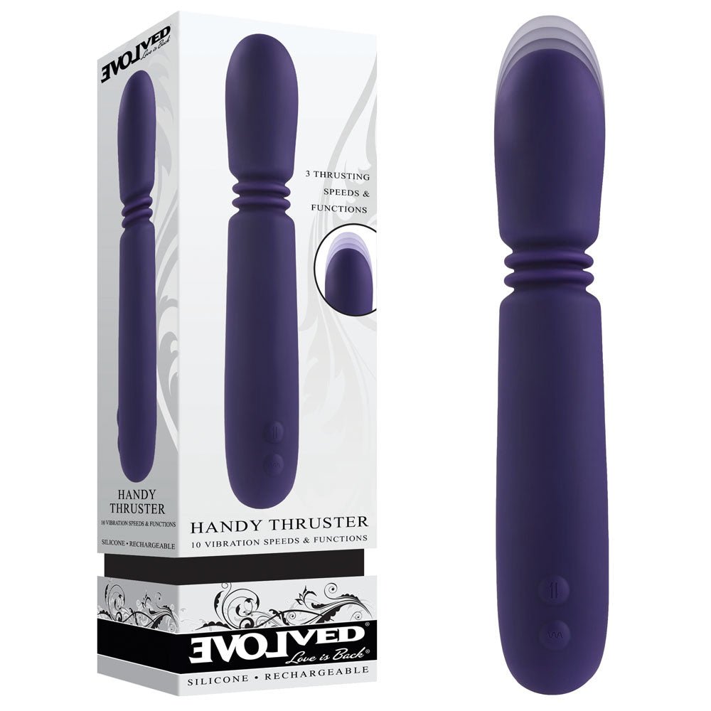 Buy Evolved HANDY THRUSTER - Purple 20.3 cm USB Rechargeable Thrusting Vibrator at NZ’s Mega Adult Toys Store. Discover premium sex toys with discreet shipping at the best price in NZ