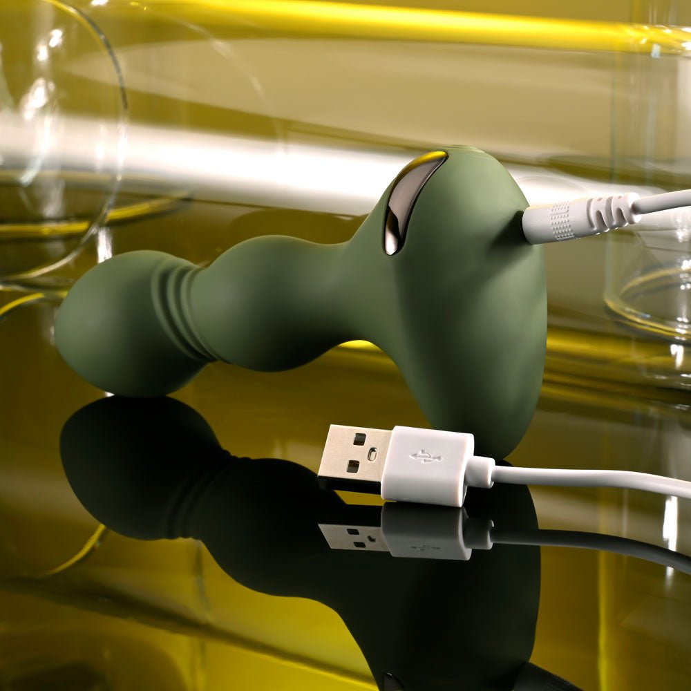 Buy Evolved LIEUTENANT - Green 12.2 cm USB Rechargeable Vibrating Butt Plug at NZ’s Mega Adult Toys Store. Discover premium sex toys with discreet shipping at the best price in NZ