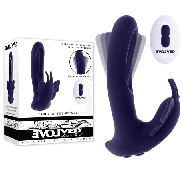 Buy Evolved LORD OF THE WINGS - Purple 15.2 cm USB Rechargeable Flapping Vibrator with Butterfly Stimulator at NZ’s Mega Adult Toys Store. Discover premium sex toys with discreet shipping at the best price in NZ