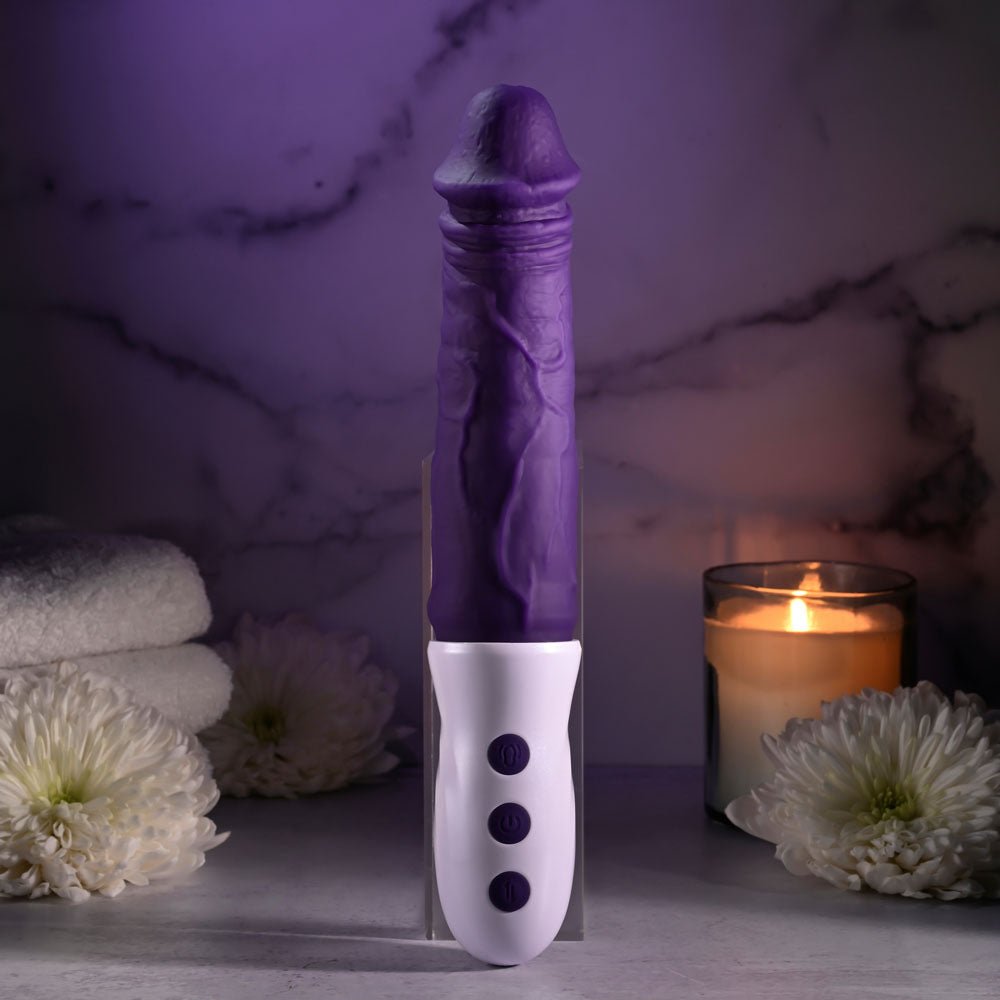 Buy Evolved PLUM THRUST - Purple 29 cm USB Rechargeable Thrusting Vibrator at NZ’s Mega Adult Toys Store. Discover premium sex toys with discreet shipping at the best price in NZ