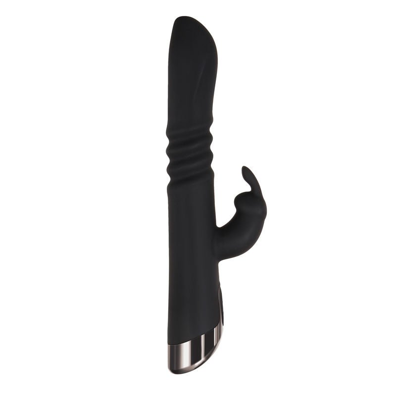 Buy Evolved Rapid Rabbit - Black 25.4 cm USB Rechargeable Thrusting Rabbit Vibrator at NZ’s Mega Adult Toys Store. Discover premium sex toys with discreet shipping at the best price in NZ