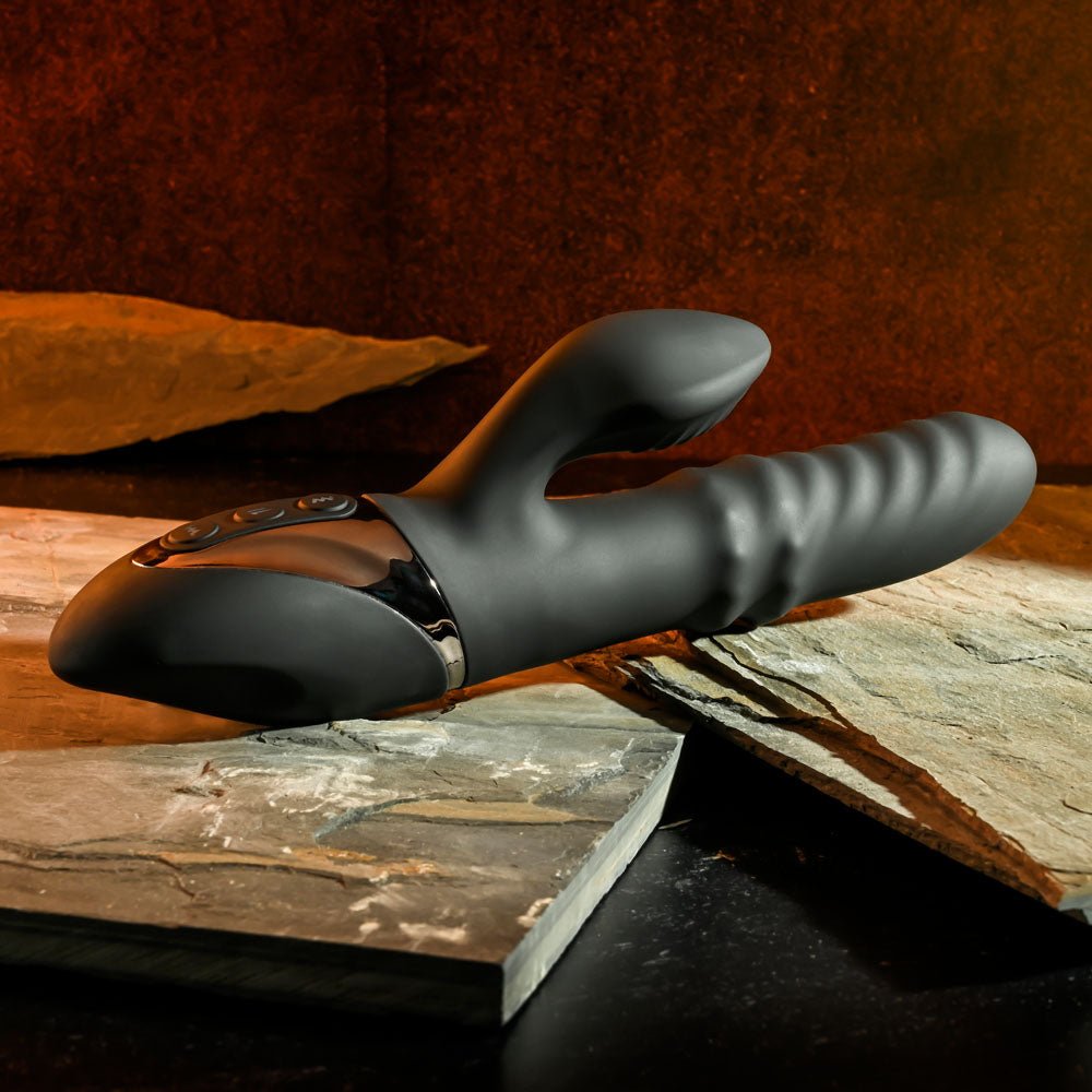 Buy Evolved RING IT HOME - Black 23.8 cm USB Rechargeable Rabbit Vibrator at NZ’s Mega Adult Toys Store. Discover premium sex toys with discreet shipping at the best price in NZ