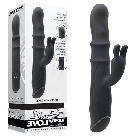 Buy Evolved RINGMASTER - Black 23.1 cm USB Rechargeable Rabbit Vibrator at NZ’s Mega Adult Toys Store. Discover premium sex toys with discreet shipping at the best price in NZ