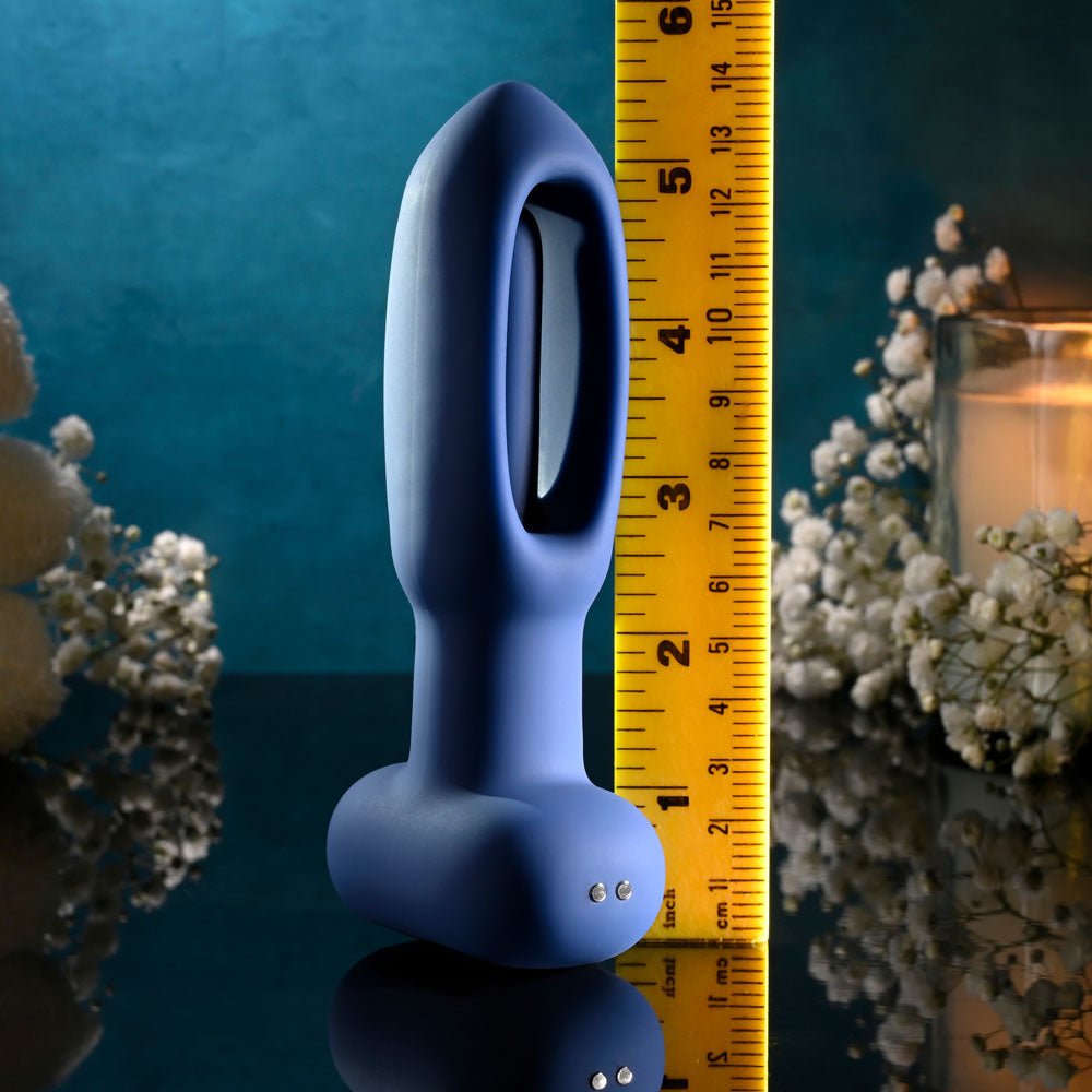 Buy Evolved THE FLAPPER - Blue 14 cm USB Rechargeable Vibrating and Flapping Butt Plug with Remote at NZ’s Mega Adult Toys Store. Discover premium sex toys with discreet shipping at the best price in NZ