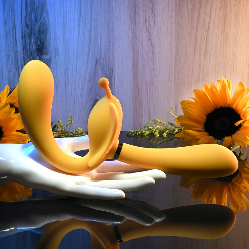 Buy Evolved THE MONARCH - Yellow USB Rechargeable Multi Use Couples Vibrator at NZ’s Mega Adult Toys Store. Discover premium sex toys with discreet shipping at the best price in NZ