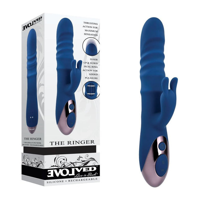 Buy Evolved The Ringer - Blue 23.8 cm USB Rechargeable Rabbit Vibrator at NZ’s Mega Adult Toys Store. Discover premium sex toys with discreet shipping at the best price in NZ