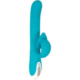 Buy Evolved The Show Stopper - Teal 23.5 cm USB Rechargeable Thrusting Rabbit Vibrator at NZ’s Mega Adult Toys Store. Discover premium sex toys with discreet shipping at the best price in NZ