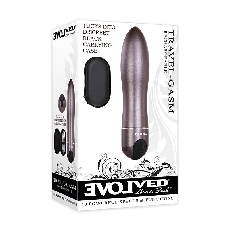 Buy Evolved Travel - Gasm - Gray 9 cm USB Rechargeable Bullet with Travel Case at NZ’s Mega Adult Toys Store. Discover premium sex toys with discreet shipping at the best price in NZ