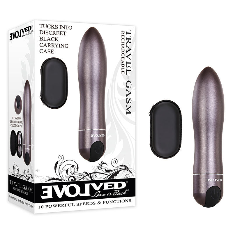 Buy Evolved Travel - Gasm - Gray 9 cm USB Rechargeable Bullet with Travel Case at NZ’s Mega Adult Toys Store. Discover premium sex toys with discreet shipping at the best price in NZ