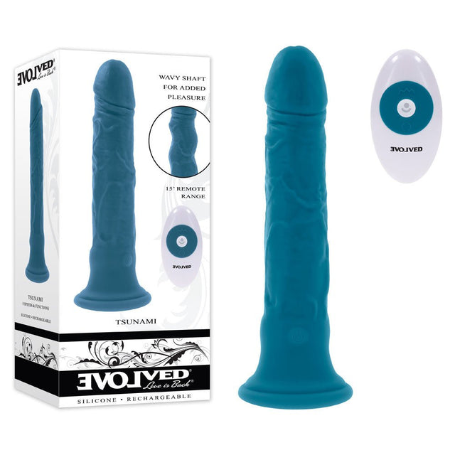 Buy Evolved TSUNAMI - Blue 18.4 cm USB Rechargeable Vibrating Dong with Remote Control at NZ’s Mega Adult Toys Store. Discover premium sex toys with discreet shipping at the best price in NZ