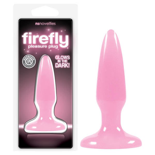 Buy Firefly Pleasure Plug - Glow - in - the - Dark Pink 8.1 cm (3.2'') Mini Butt Plug at NZ’s Mega Adult Toys Store. Discover premium sex toys with discreet shipping at the best price in NZ