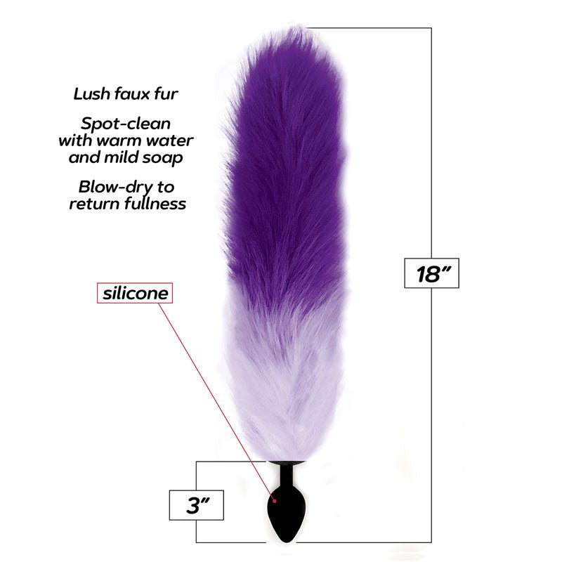 Buy Foxy Fox Tail Silicone Butt Plug - Purple Gradient - 46 cm Tail at NZ’s Mega Adult Toys Store. Discover premium sex toys with discreet shipping at the best price in NZ