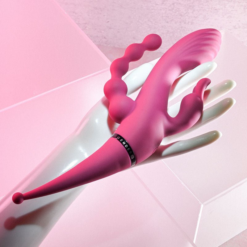 Buy Gender X FOUR BY FOUR - Pink 27.5 cm USB Rechargeable Multi Vibrator at NZ’s Mega Adult Toys Store. Discover premium sex toys with discreet shipping at the best price in NZ