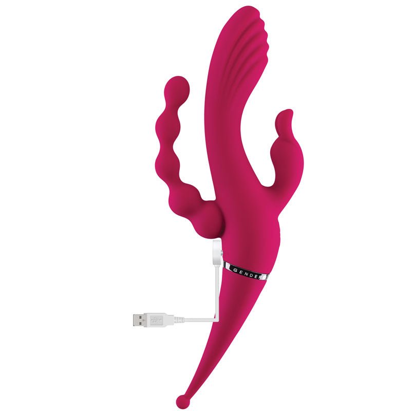 Buy Gender X FOUR BY FOUR - Pink 27.5 cm USB Rechargeable Multi Vibrator at NZ’s Mega Adult Toys Store. Discover premium sex toys with discreet shipping at the best price in NZ