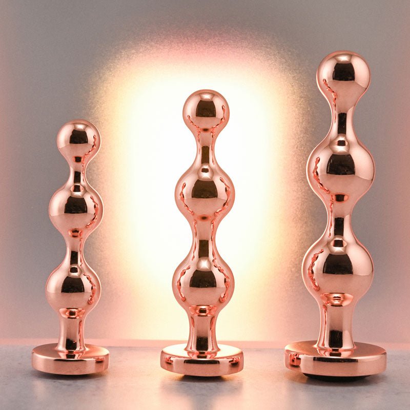 Buy Gender X GOLD DIGGER SET - Rose Gold Metallic Butt Plugs - Set of 3 Sizes at NZ’s Mega Adult Toys Store. Discover premium sex toys with discreet shipping at the best price in NZ