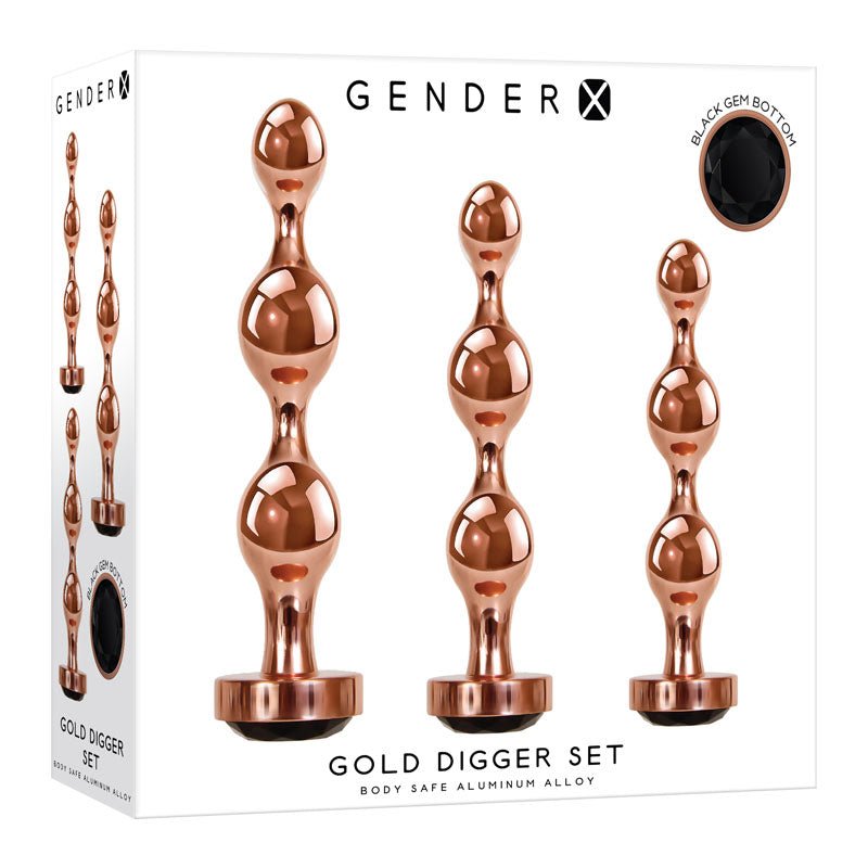 Buy Gender X GOLD DIGGER SET - Rose Gold Metallic Butt Plugs - Set of 3 Sizes at NZ’s Mega Adult Toys Store. Discover premium sex toys with discreet shipping at the best price in NZ