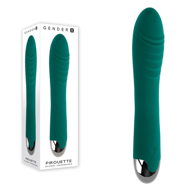 Buy Gender X PIROUETTE - Green 20.6 cm USB Rechargeable Vibrator at NZ’s Mega Adult Toys Store. Discover premium sex toys with discreet shipping at the best price in NZ