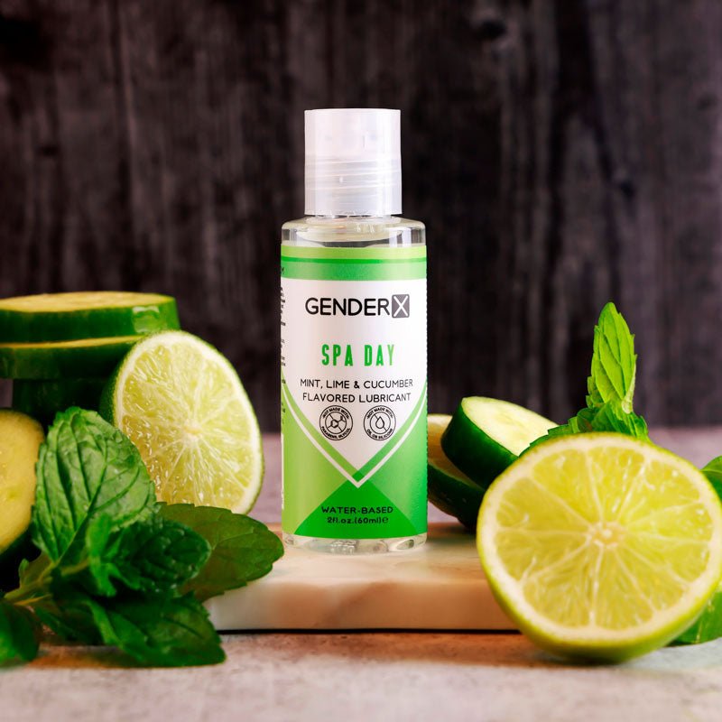 Buy Gender X SPA DAY Flavoured Lube - 60 ml - Mint, Lime & Cucumber Flavoured Water Based Lubricant - 60 ml Bottle at NZ’s Mega Adult Toys Store. Discover premium sex toys with discreet shipping at the best price in NZ