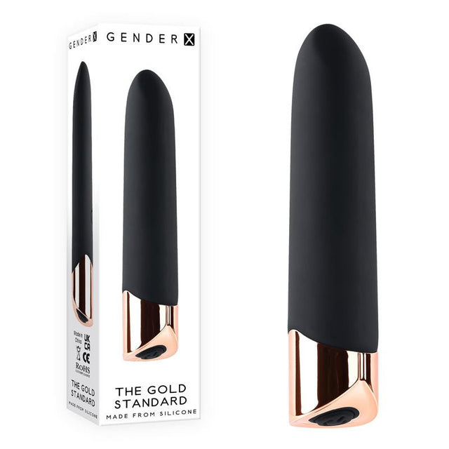 Buy Gender X THE GOLD STANDARD - Black/Rose Gold 10 cm USB Rechargeable Bullet at NZ’s Mega Adult Toys Store. Discover premium sex toys with discreet shipping at the best price in NZ