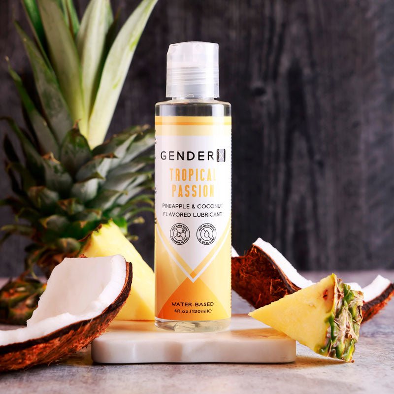 Buy Gender X TROPICAL PASSION Flavoured Lube - 120 ml - Pineapple & Coconut Flavoured Water Based Lubricant - 120 ml Bottle at NZ’s Mega Adult Toys Store. Discover premium sex toys with discreet shipping at the best price in NZ