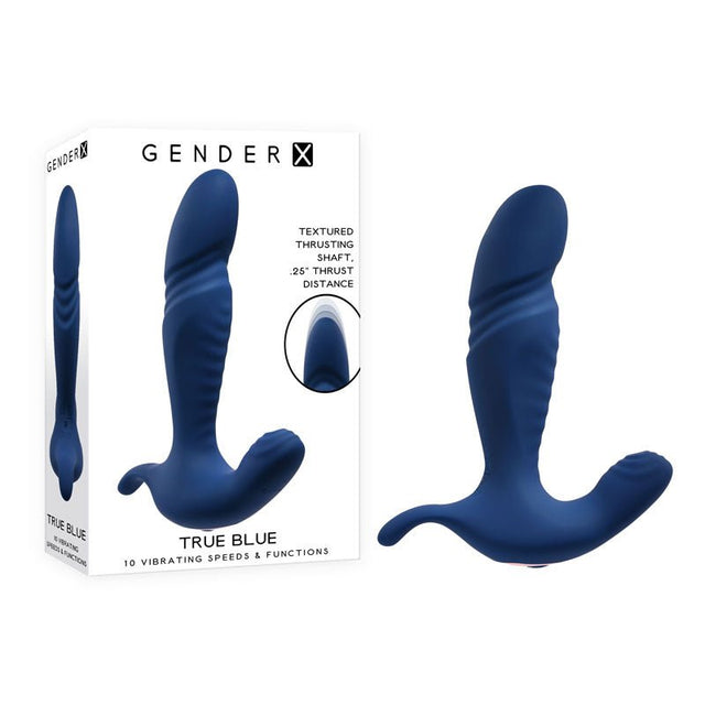 Buy Gender X TRUE BLUE - Blue 13.5 cm USB Rechargeable Thrusting Prostate Massager at NZ’s Mega Adult Toys Store. Discover premium sex toys with discreet shipping at the best price in NZ