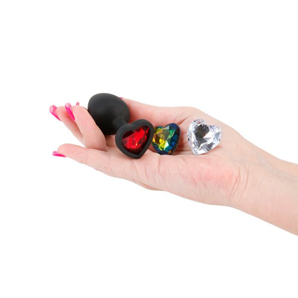 Buy Glams Xchange Heart - Small - Black Small Butt Plug with Interchangeable Heart Gems at NZ’s Mega Adult Toys Store. Discover premium sex toys with discreet shipping at the best price in NZ