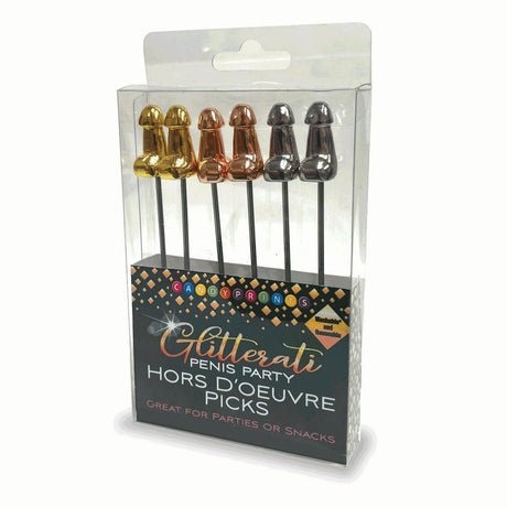 Buy Glitterati Hors d'Oeuvre Picks - 6 Pack - Stainless Steel 18 cm Food Picks - Set of 6 at NZ’s Mega Adult Toys Store. Discover premium sex toys with discreet shipping at the best price in NZ