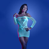 Buy GLOW ASCENSION Long Sleeve Seamless Dress - 1Size - Glow In Dark Blue - One Size at NZ’s Mega Adult Toys Store. Discover premium sex toys with discreet shipping at the best price in NZ